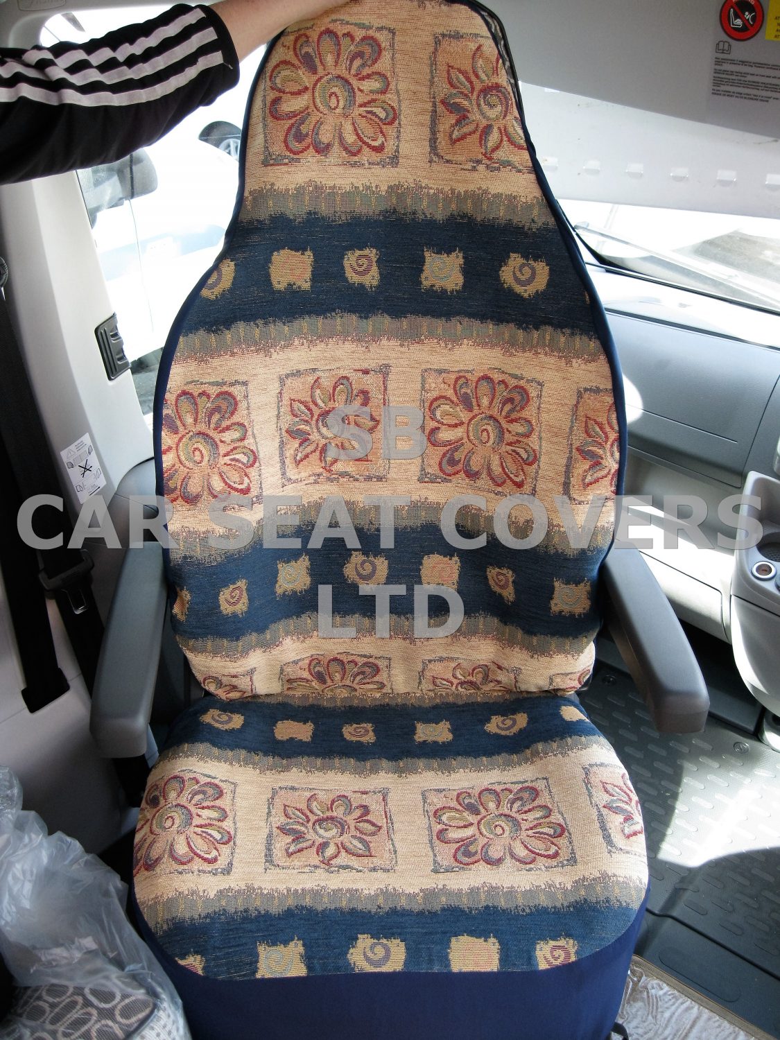 Volkswagen Transporter Motorhome, Seat Covers, Blue Gold MH-156