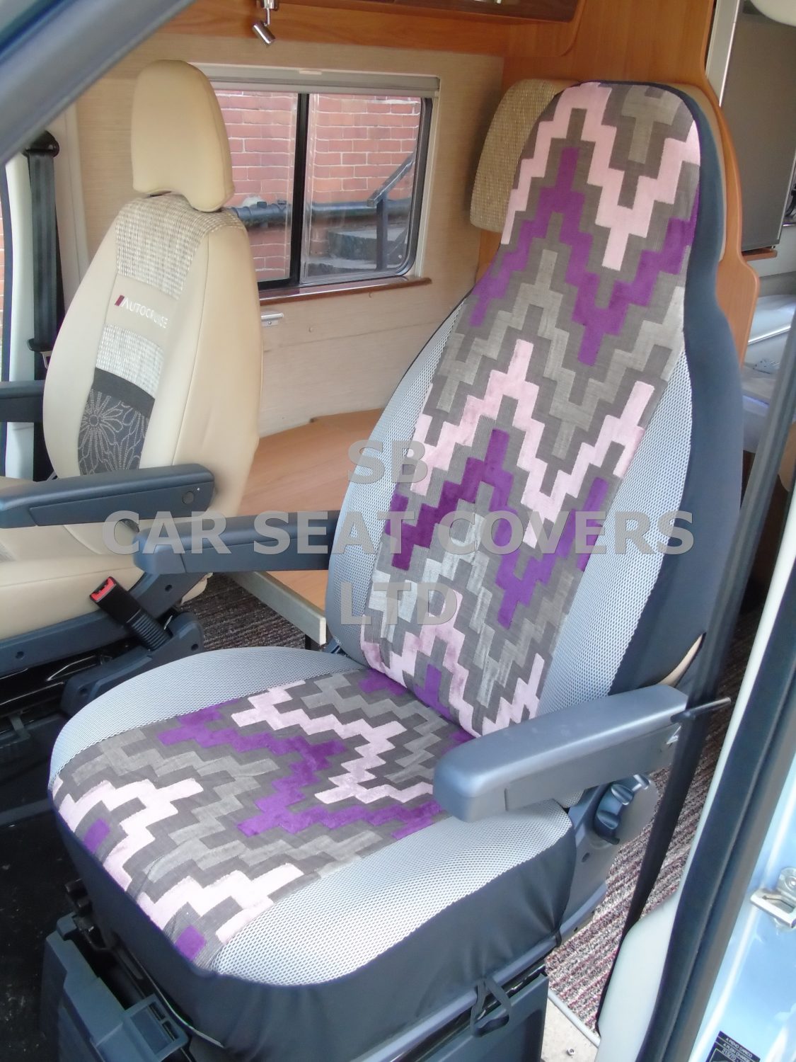 Carthago Motorhome, Seat Covers, Lilac Vine, MH-175