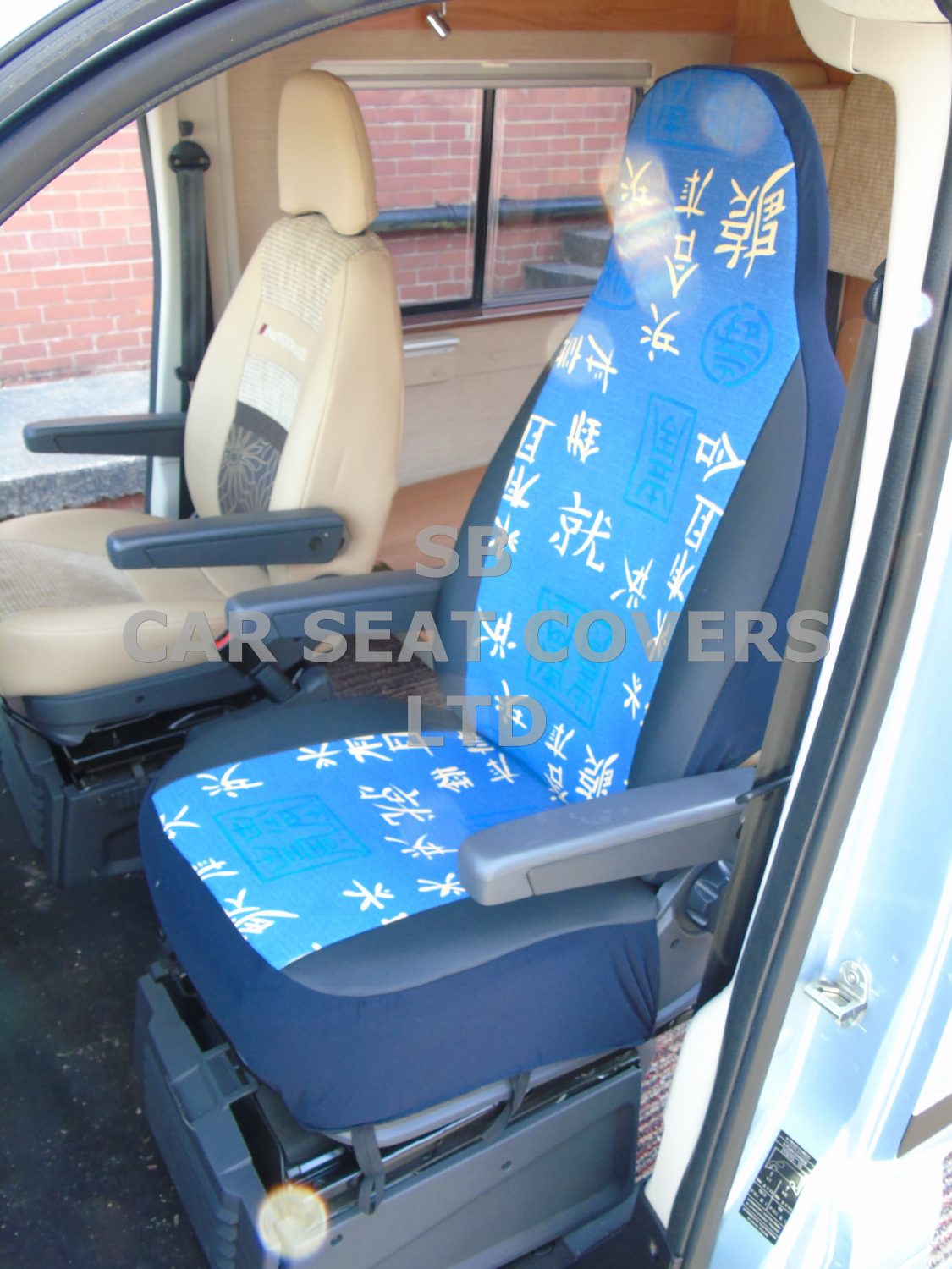 Carthago Motorhome, Seat Covers, Chinese Flower Blue, MH-172