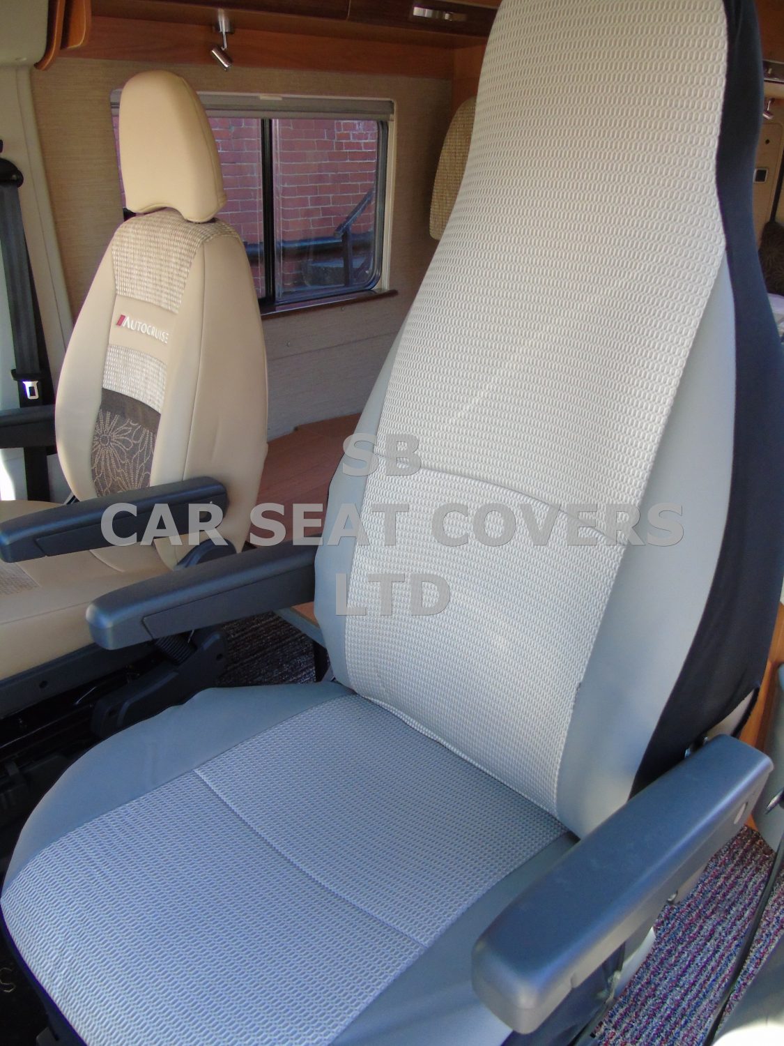 Hymer Motorhome, Seat Covers, Sports Mesh Light Grey MH-168