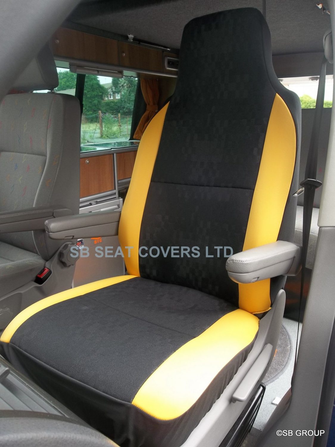 Volkswagen Transporter T5 Motor Home Seat Cover – Anthracite Black MH-076