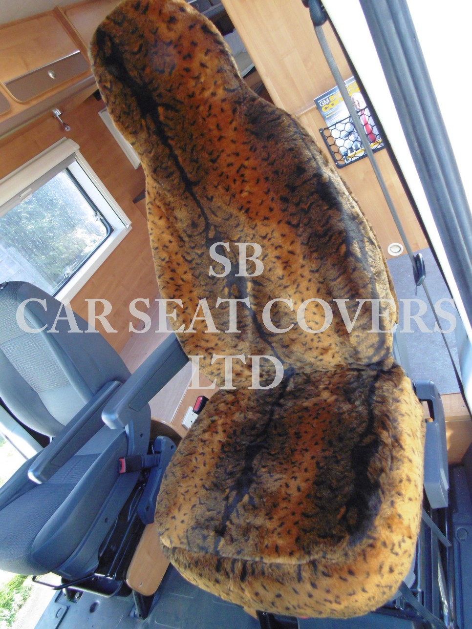 Fiat Ducato Motor Home Seat Cover – Oselot Bronze Faux Fur MH-063