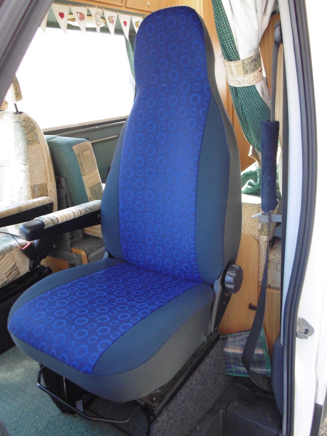 Carthago Motorhome Seat Covers, MH-188 Blue Lagoon