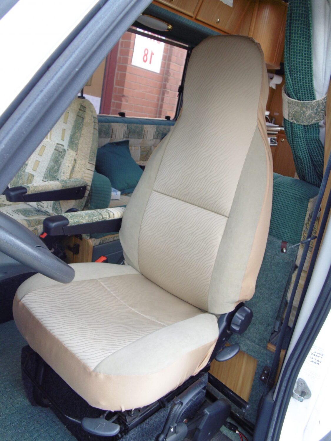 VW Transporter Motorhome Seat Covers, MH-201 Patricia Beige