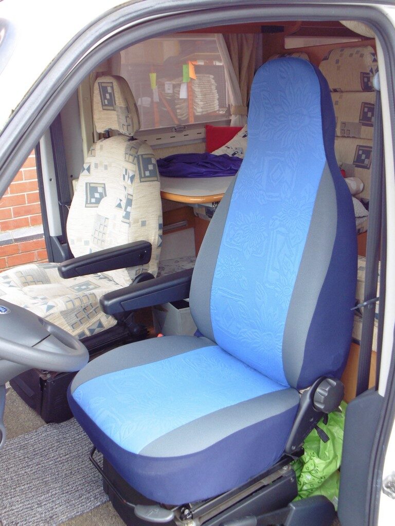 Hymer Motorhome, Seat Covers, Queens Blue, MH-151 Victoria