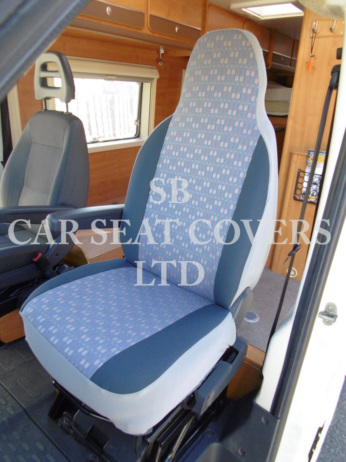 Fiat Ducato Motor Home Seat Cover – Pastiche Blue MH-027 (Models: till 2015)