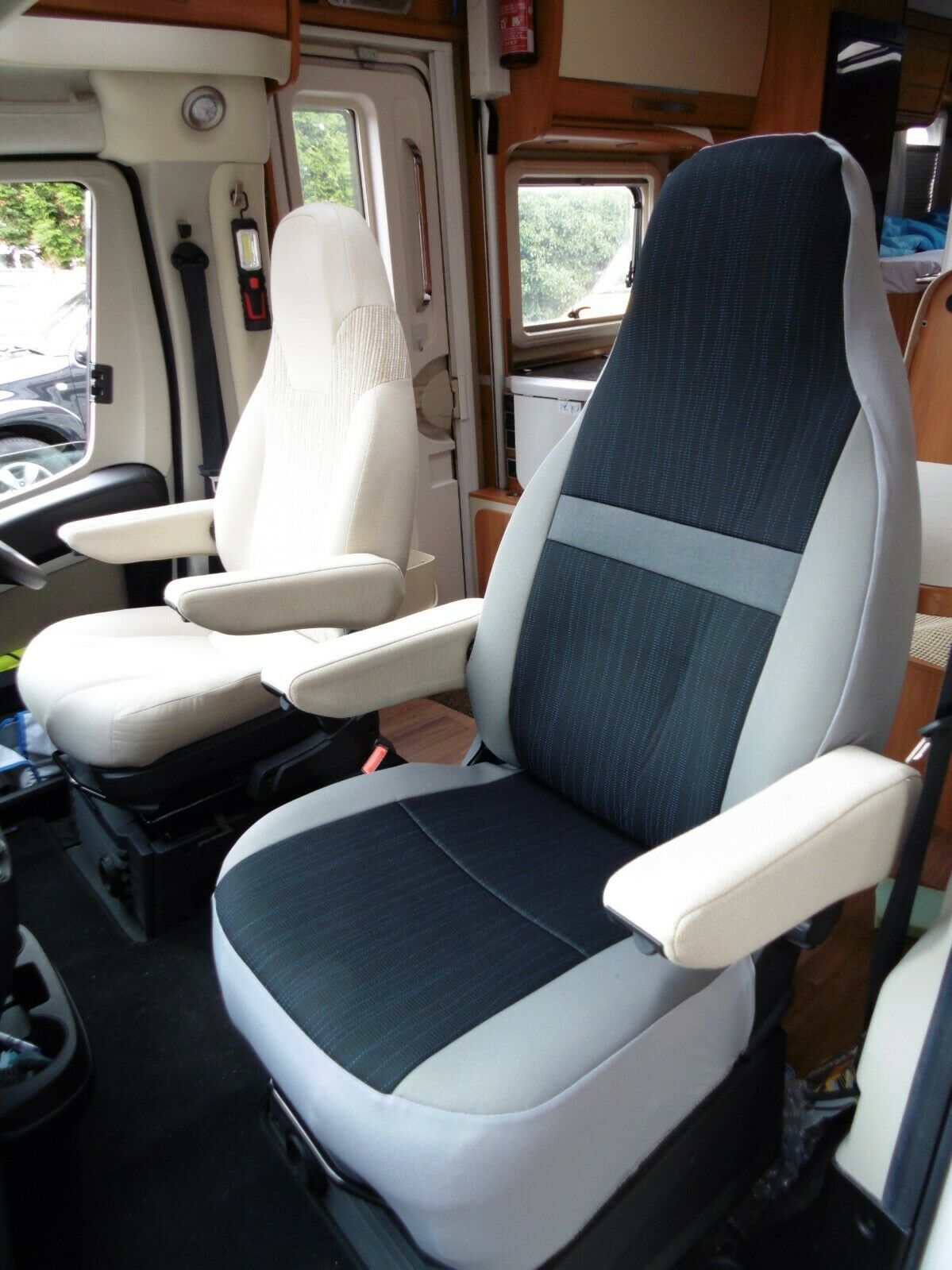 Hymer 2017-2020 Motorhome Tall Pilot Seat Covers India MH-1009
