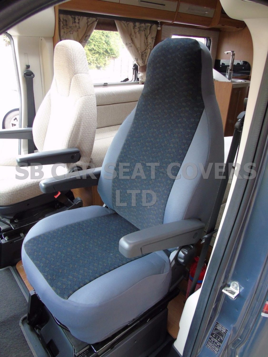 Carthago Motor Home Seat Covers, MH-187 Toothpick Grey