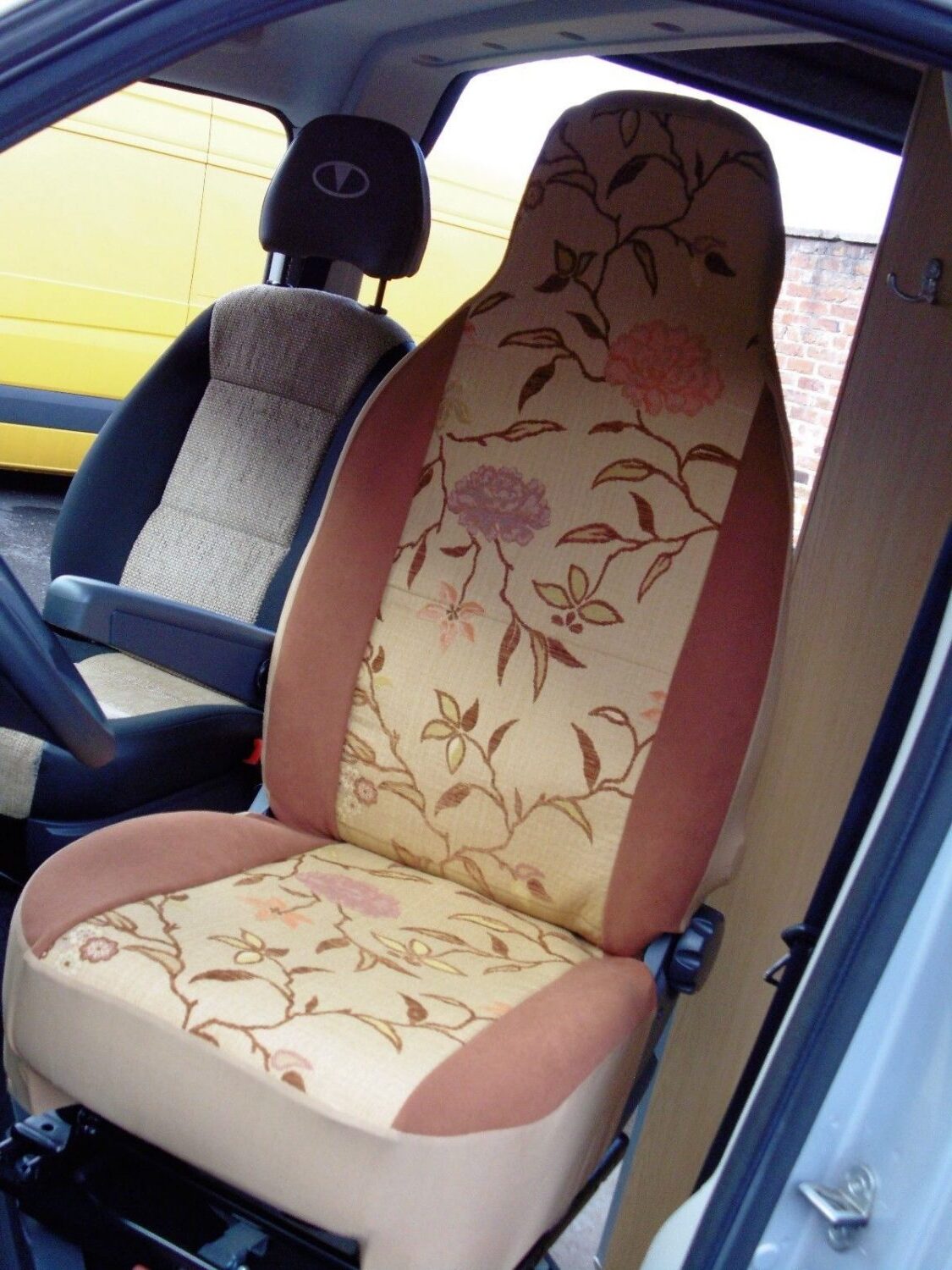 VW Transporter Motor Home Seat Covers, MH-198 Peony Vine