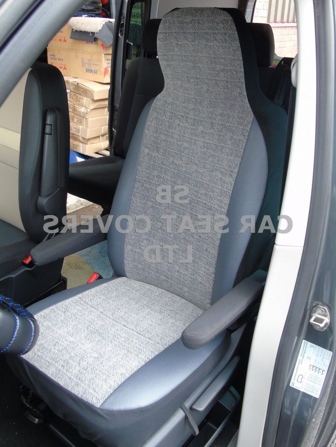 Carthago Motor Home Seat Covers, MH-192 Grey Marble