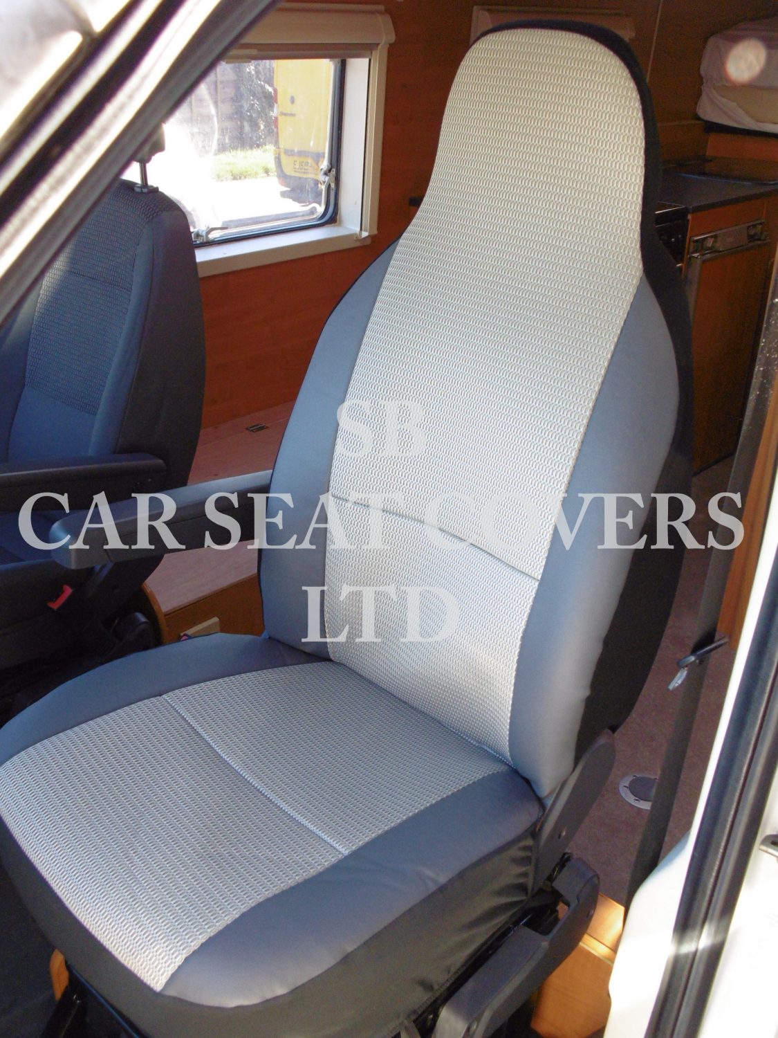 Fiat Ducato Motor Home Seat Cover – Sport Mash Grey MH-018